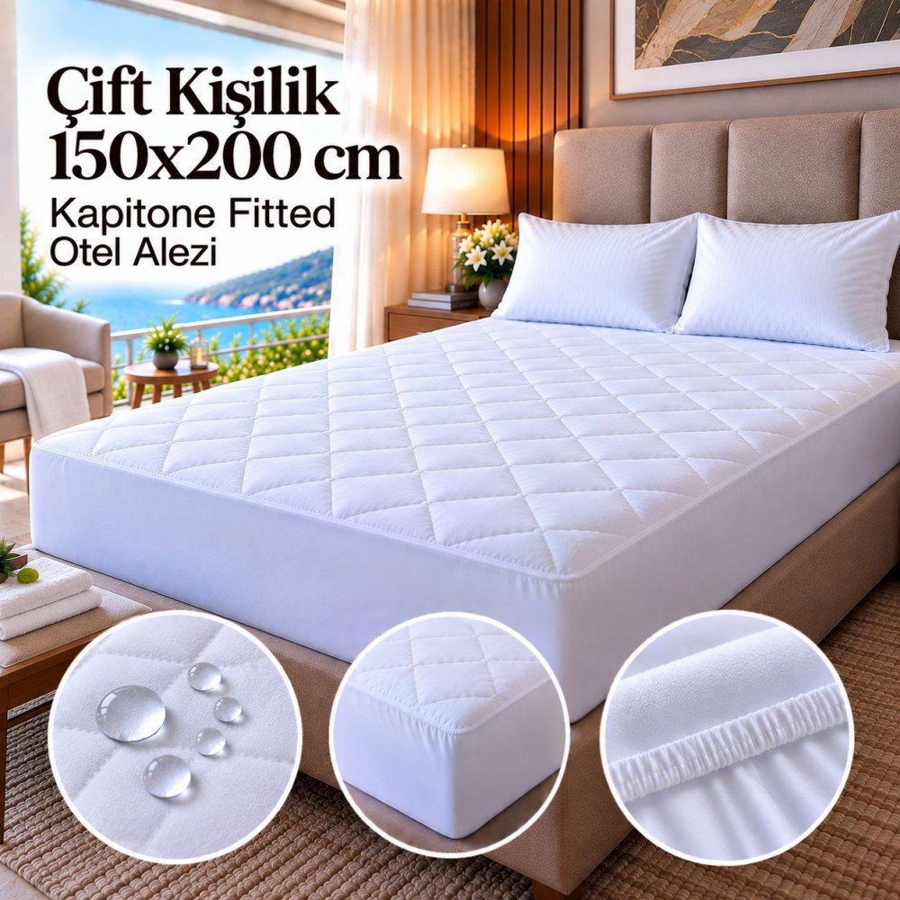 Çift Kişilik 150x200 cm Kapitone Fitted Otel Alezi