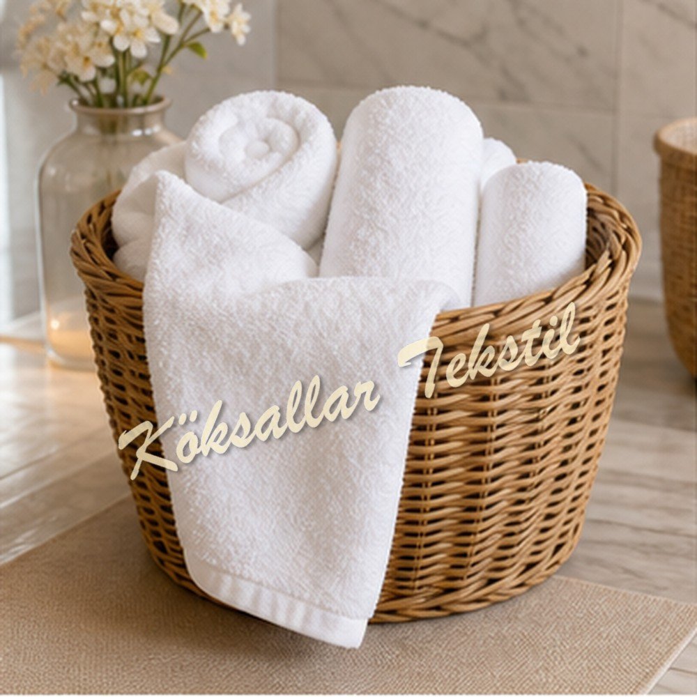 70x140 cm Ekonomik & Dayanıklı Otel Banyo Havlusu  Adet 400 gr %100 Pamuk
