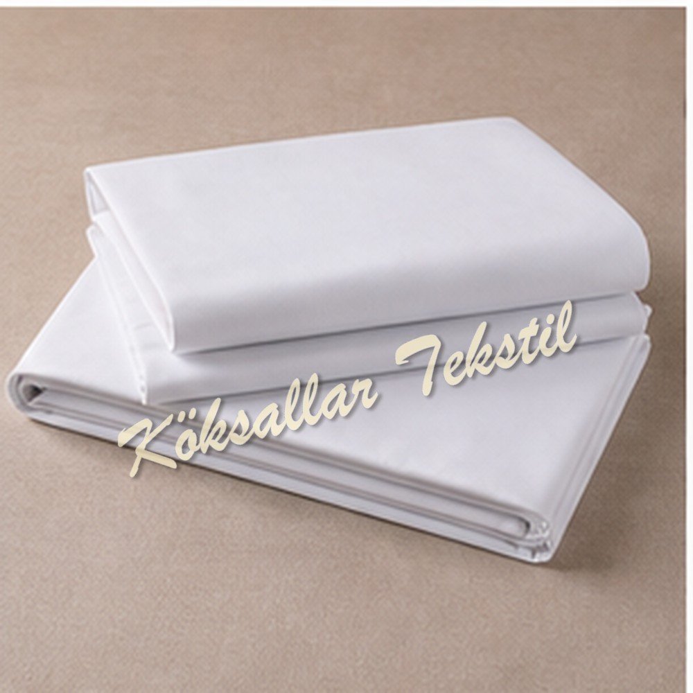 Çift kişilik Otel çarşafı pamuk polyester kumaştan 240x260cm 59 tel