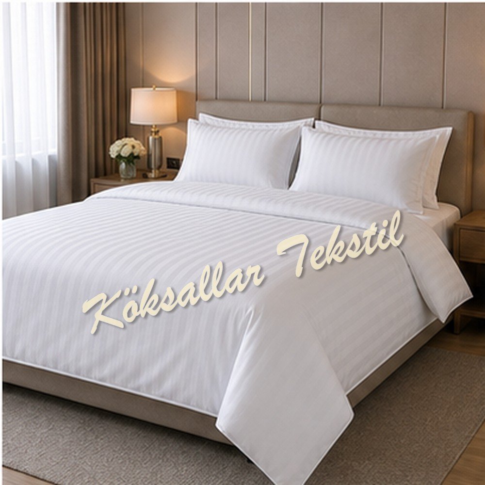 Çift Kişilik Premium Otel Nevresim Takımı - 83 Tel Pamuk Polyester