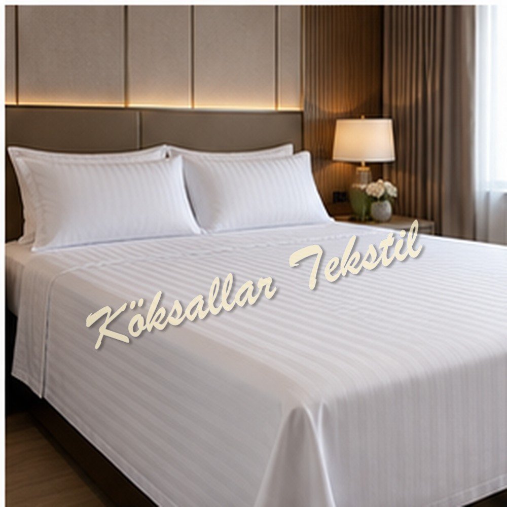 Ekonomik otel çarşafı 160x240cm tek kişilik pamuk polyester