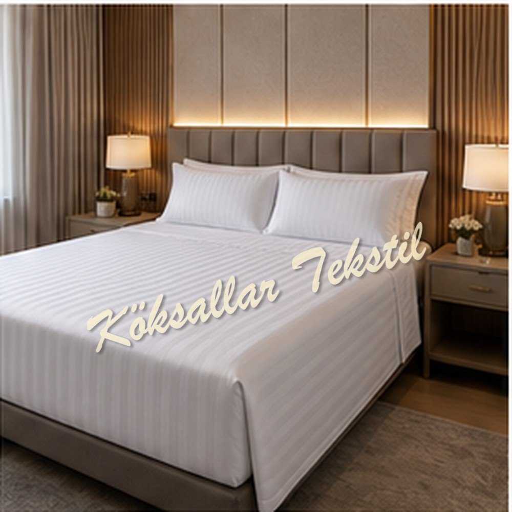 Ekonomik otel çarşafı 240x240cm çift kişilik pamuk polyester