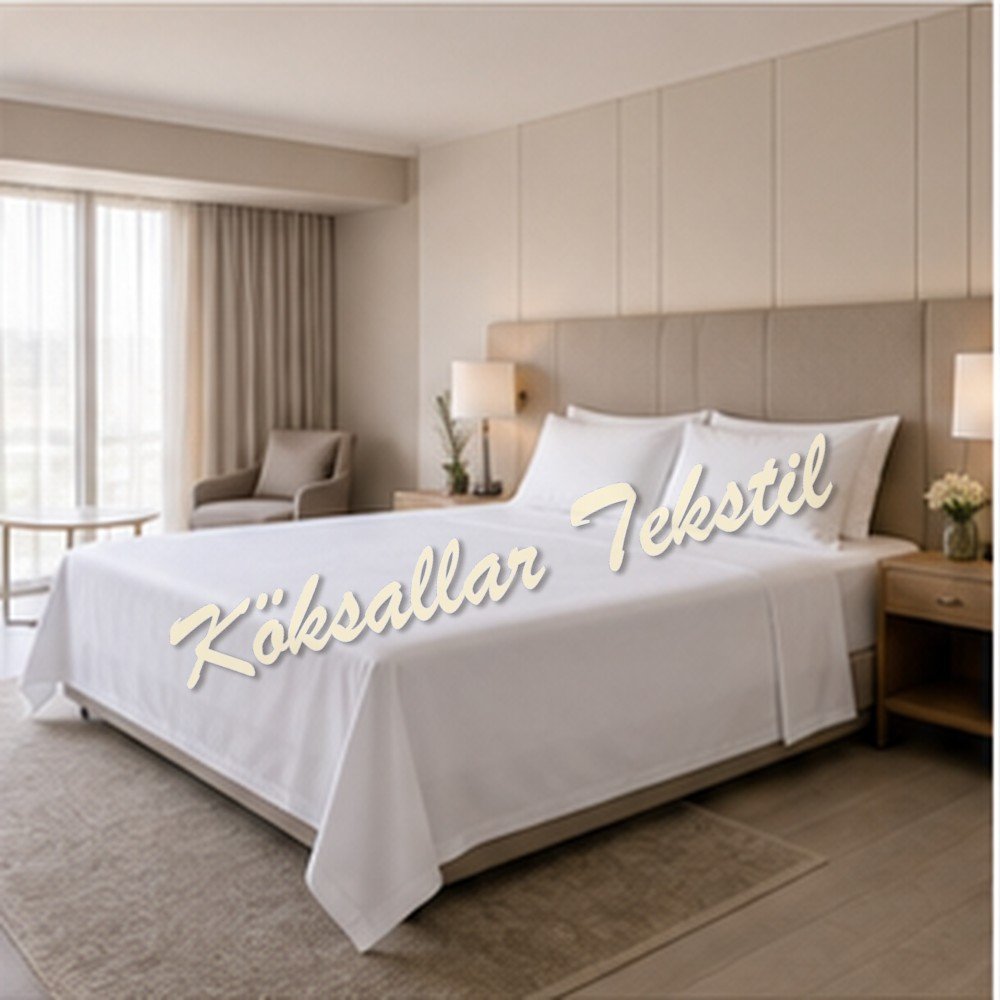 Otel çarşafı Çift kişilik 220x280cm 63 tel akfil kumaş