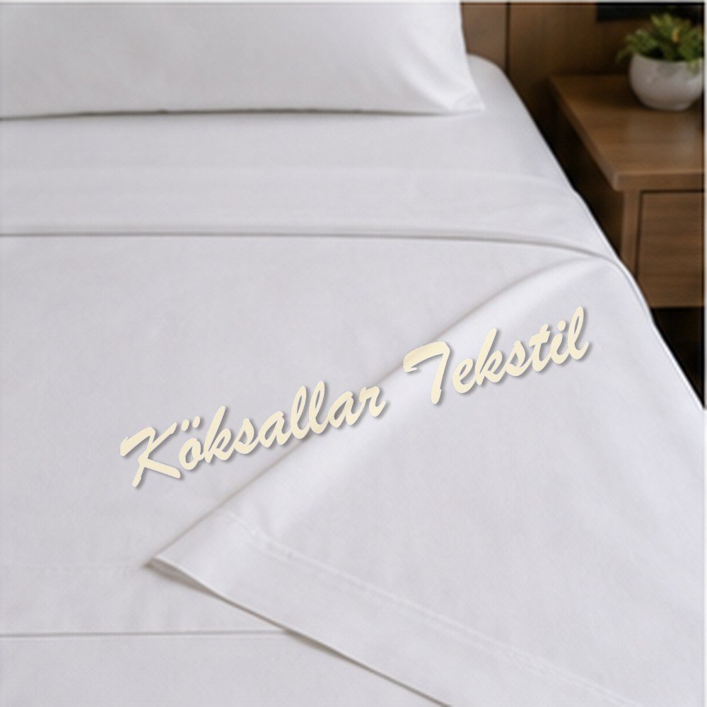 Otel çarşafı Çift kişilik pamuk polyester 220x280cm 59 tel akfil kumaş