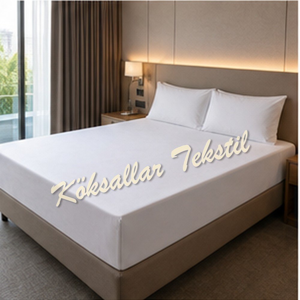 Otel çarşafı Tek kişilik 160x240cm 59 tel pamuk polyester kumaş