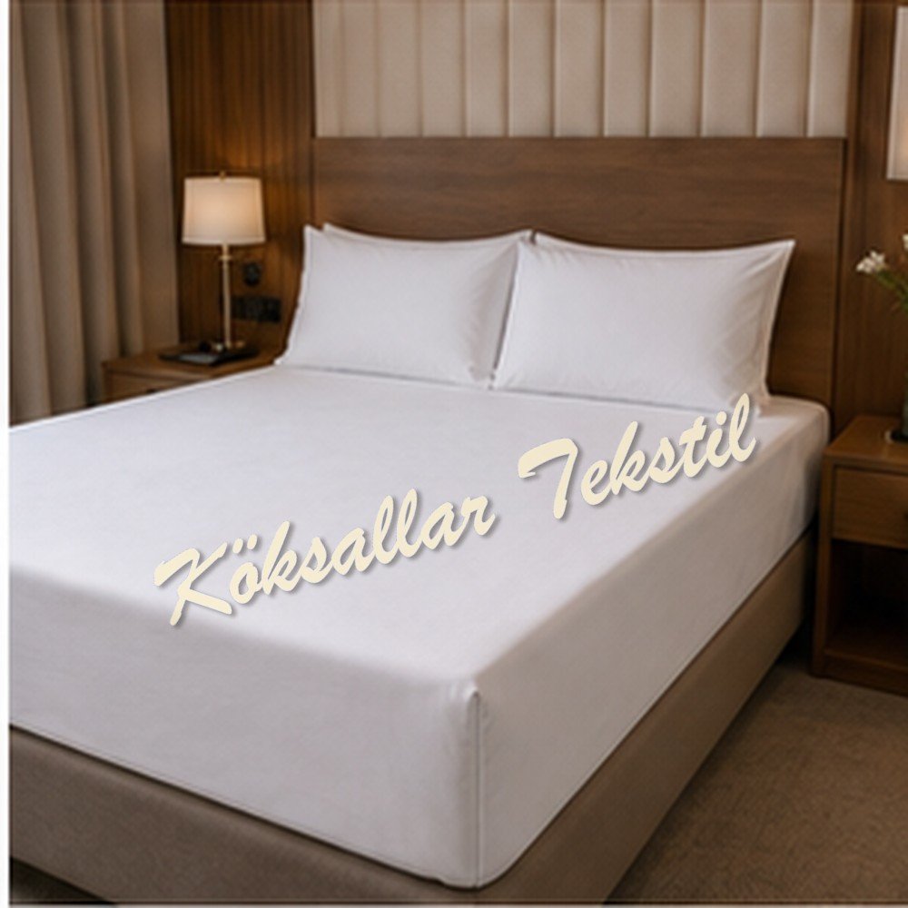 Otel çarşafı Tek kişilik 180x240cm 59 tel pamuk polyester kumaş
