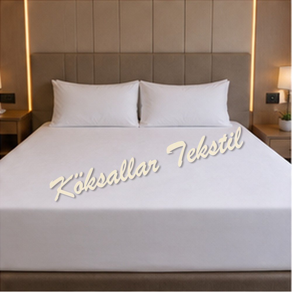 Otel çarşafı Tek kişilik 200x240cm 59 tel pamuk polyester kumaş