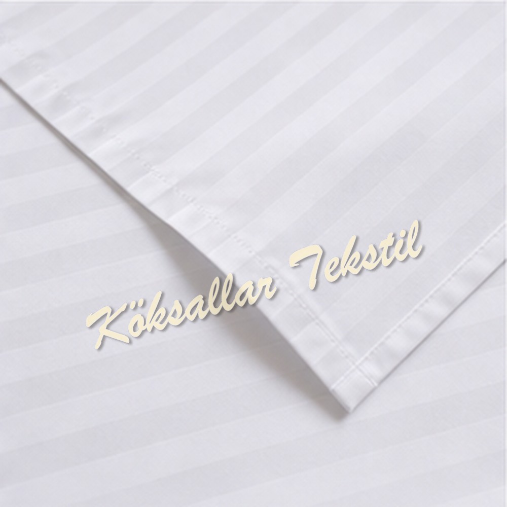 Otel çarşafı Tek kişilik 200x240cm 83 tel çizgili kumaş