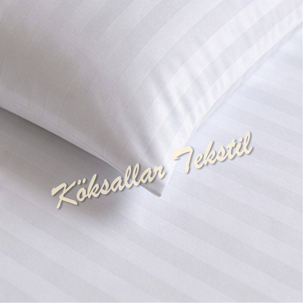 Otel çarşafı Tek kişilik 240x260cm 83 tel çizgili kumaş