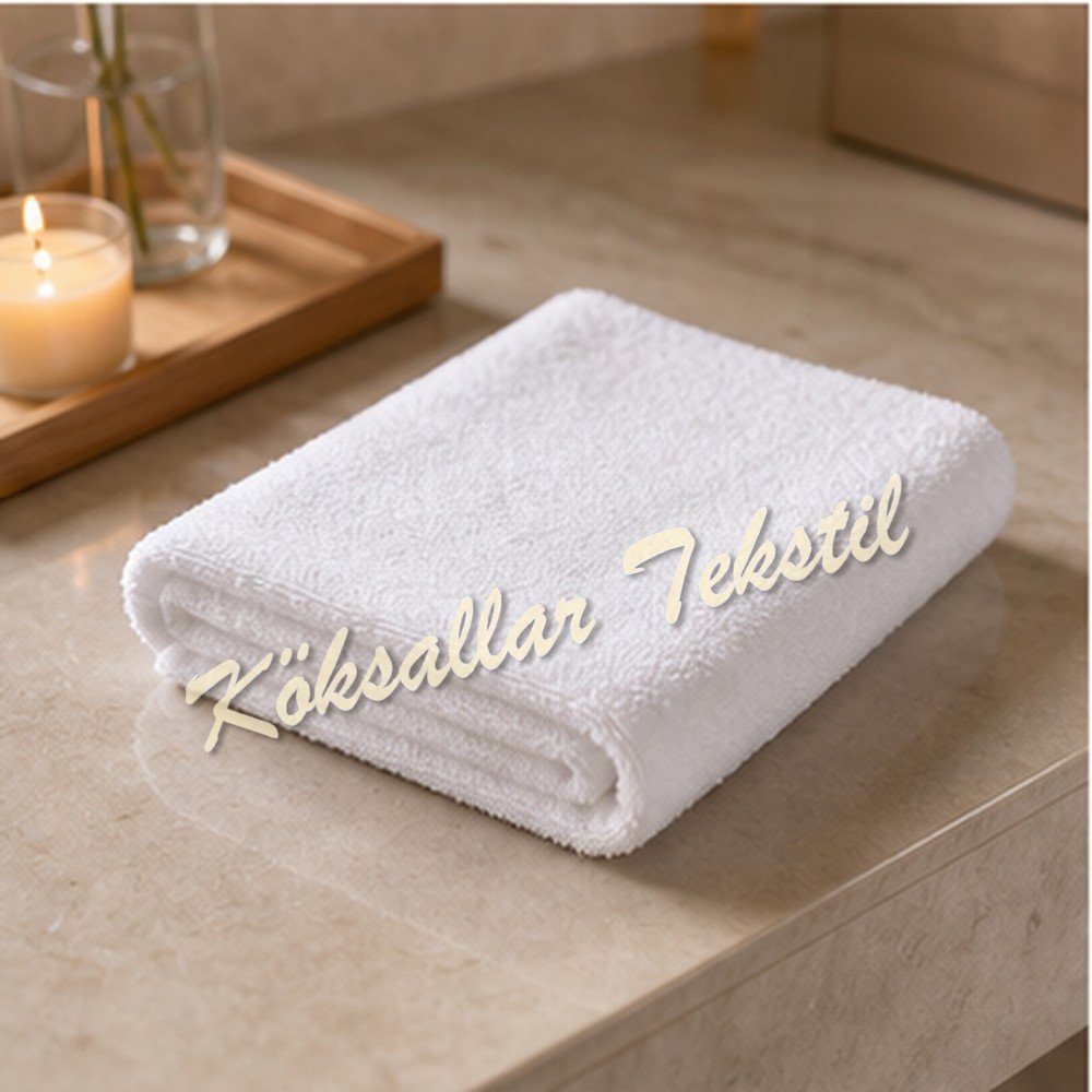 Toptan Beyaz Otel El Havlusu 50x90 cm - %100 Pamuk 200gram